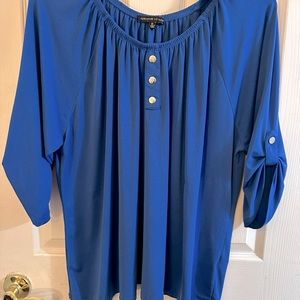 Royal blue top 3x